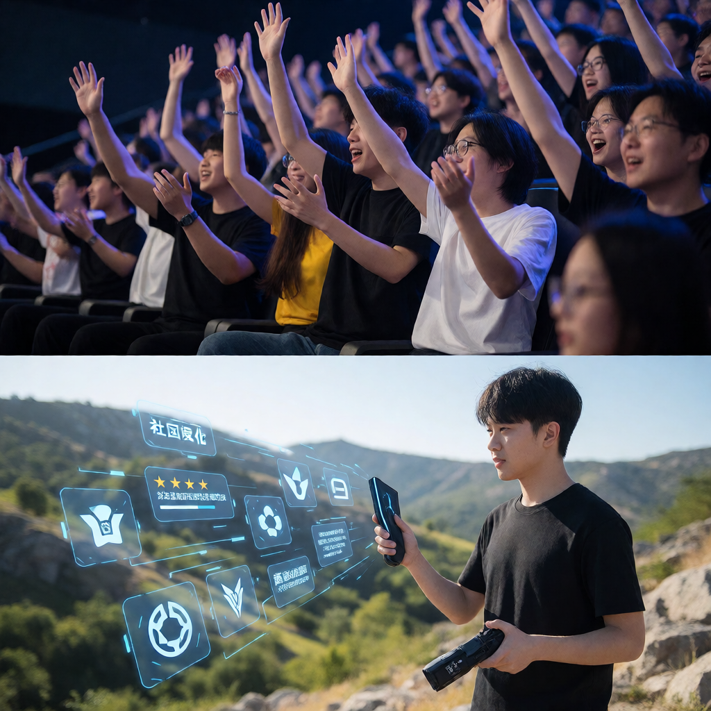 电竞赛事现场观众热情互动