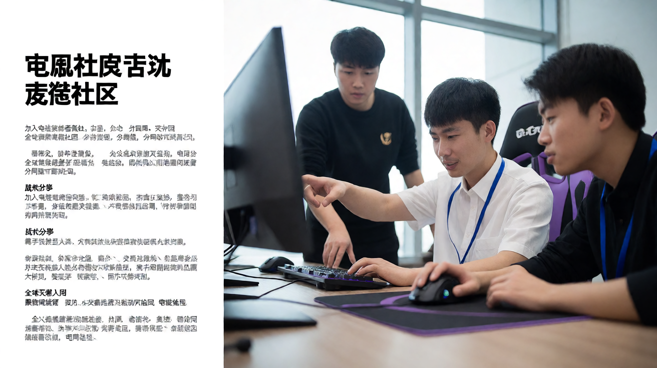 电竞社区活动，玩家们在社区中交流互动分享电竞心得